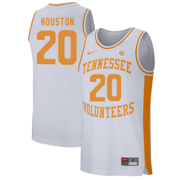 Men #20 Allan Houston Tennessee Volunteers College Basketball Jerseys Sale-White